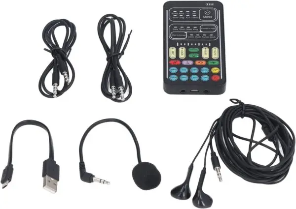 I9 Voice Changer Set Multifunction Portable Recording Mini Sound Card